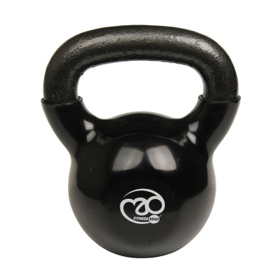 Fitness-Mad Black 16kg Kettlebell