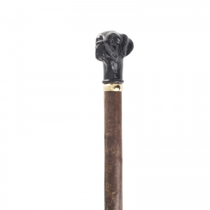 Black Labrador Handle Hazel Walking Stick