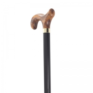 Black Natural Derby Handle Wooden Walking Stick