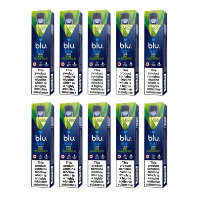 Blu Bar 1000 Kiwi Passion Fruit Disposable Vape Pen (Pack of 10)