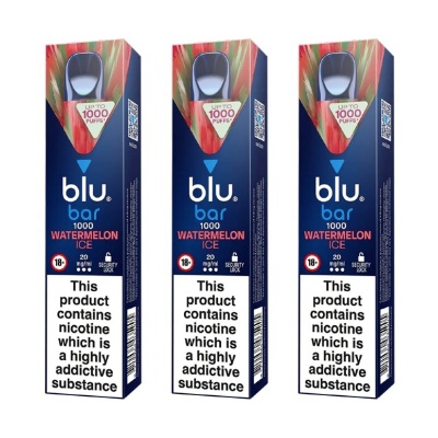 Blu Bar Watermelon Ice Disposable Vape Pen (Pack of 3)