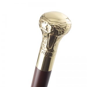 Brass Crown Handle Boxwood Collectors' Walking Stick | Health and Care