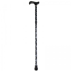 Cartoon Skulls Derby Adjustable Folding Walking Stick