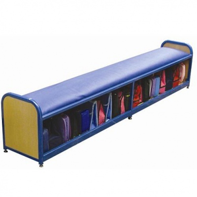 School Cloakroom Long Bench and Storage Unit