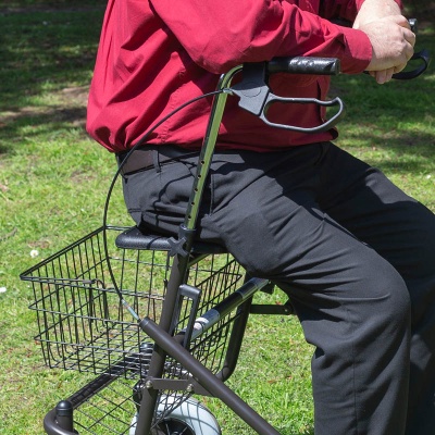 Coopers Four-Wheel Rolling Walker with Seat