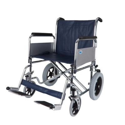 Days Heavy Duty Chrome-Plated Attendant-Propelled Transit Wheelchair (Crash-Tested)