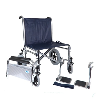 Days Heavy Duty Chrome-Plated Attendant-Propelled Transit Wheelchair (Crash-Tested)