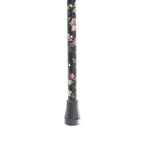 Derby Tea Party Extending Black Floral Cane