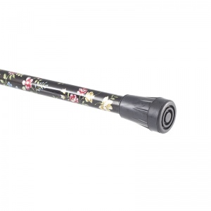 Derby Tea Party Extending Black Floral Cane