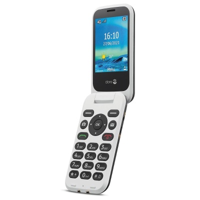 Doro 6880 Simple Clamshell Mobile Phone (Black/White)