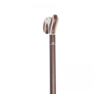 Exotic Ebony, Maple and Padouk Derby Handle Cane