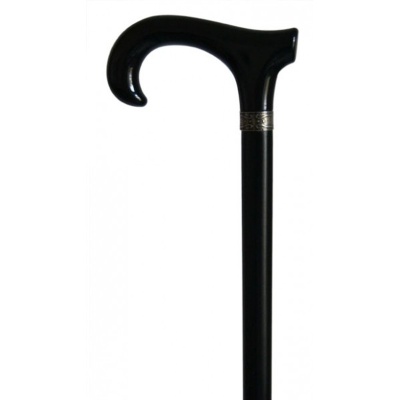 Finna Black Beech Wood Walking Cane with Injected Derby Handle