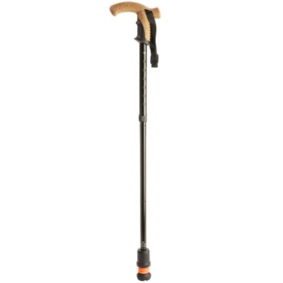 Flexyfoot Cork Derby Handle Black Folding Walking Stick