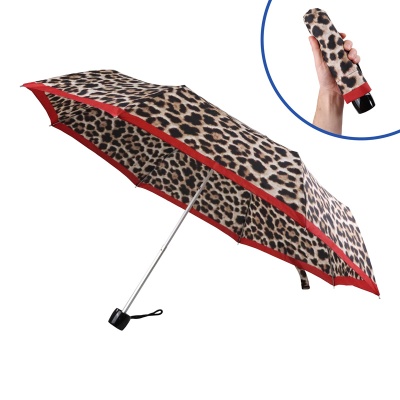 Fulton Minilite 2 Foldable Umbrella (Lustrous Leopard)