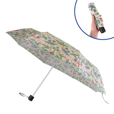 Fulton Minilite-2 Morris and Co. Foldable Umbrella (Strawberry Thief Cream)