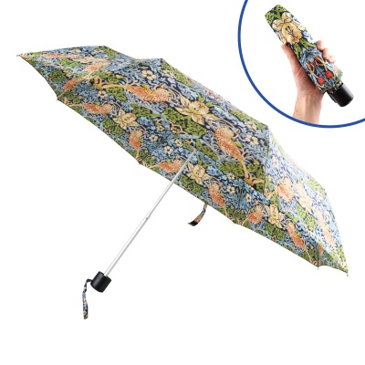 Fulton Minilite-2 Morris and Co Collection Foldable UV Umbrella (Strawberry Thief)