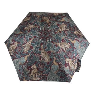 Fulton Tiny 2 Morris and Co Collection Foldable Umbrella (Forest Plum)