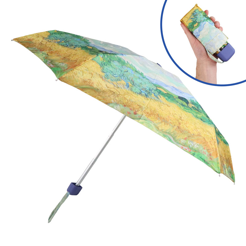 Fulton Tiny 2 National Gallery Foldable Umbrella (A Wheatfield, with Cypruses)