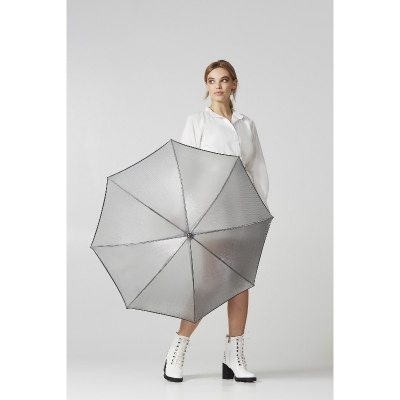 Fulton Kew Automatic Iridescent Silver Luxury Ladies Umbrella
