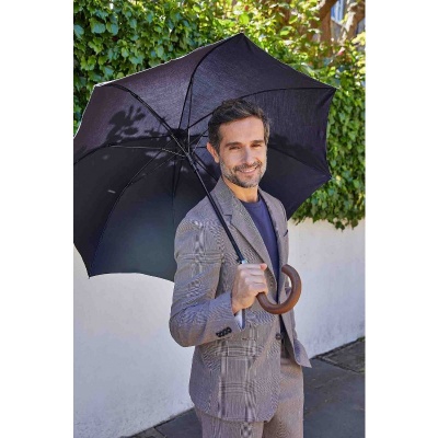 Fulton Mayfair Gents' Auto Luxury Walking Umbrella (Black)