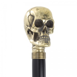 Gold Coloured Skull Cane