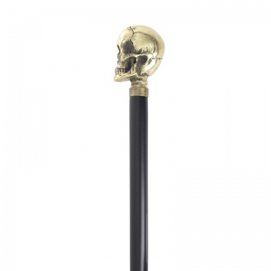 Gold Coloured Skull Cane