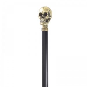 Gold Coloured Skull Cane