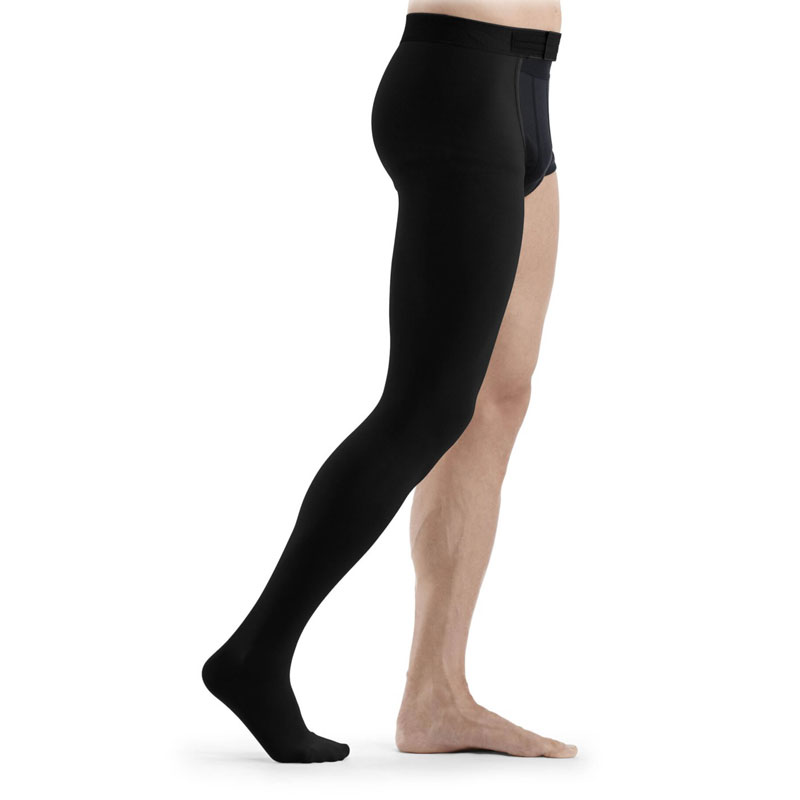 Sigvaris Essential Comfortable Unisex Class 2 Black Compression Tights with Waist Attachment