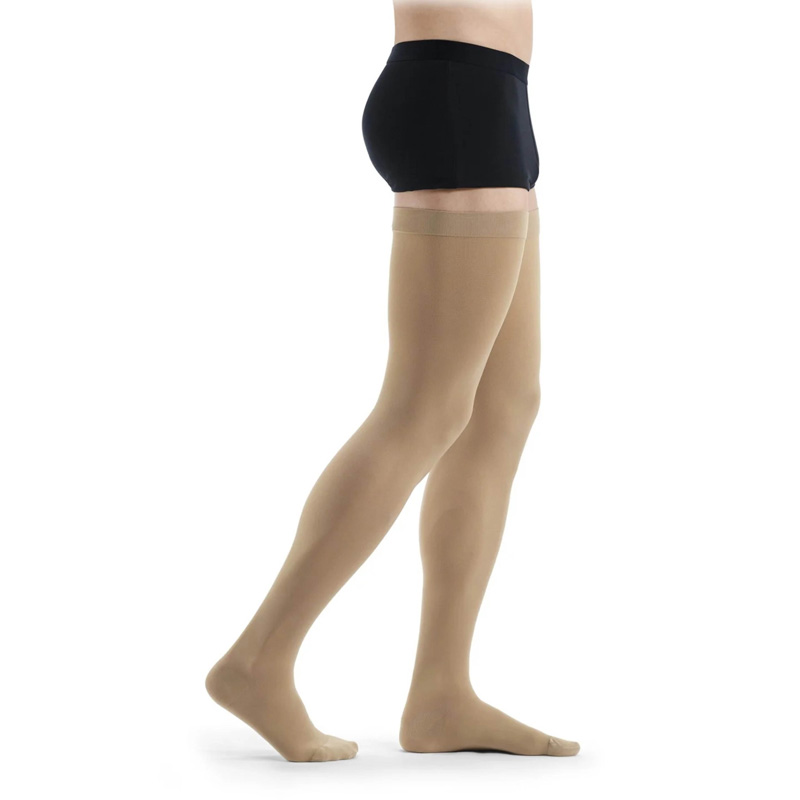 Sigvaris Essential Comfortable Unisex Class 2 Thigh High Caramel Compression Stockings