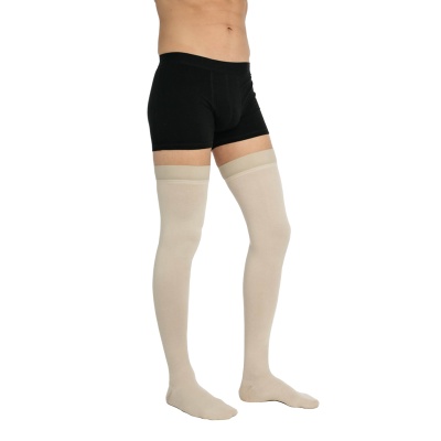 Sigvaris Essential Coton Class 2 Thigh Sable Men's Compression Stockings