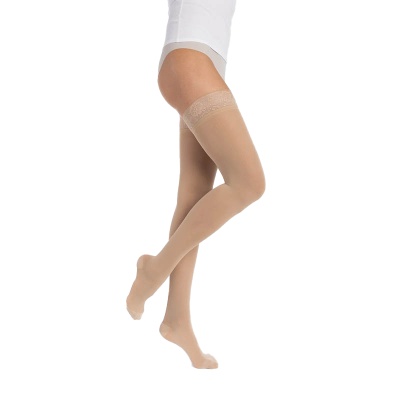 Sigvaris Essential Semitransparent Class 2 Thigh Natural Compression Stockings