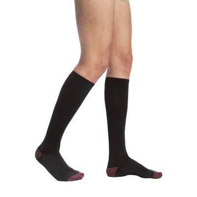 Sigvaris Style Colours Male Class 2 Black and Aubergine Compression Socks