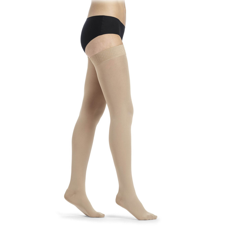 Sigvaris Style Semitransparent Class 2 Thigh Skin Compression Stockings With Lace Grip