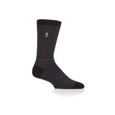 Heat Holders Ultra Lite Charcoal Men's Thin Thermal Socks (Pack of Two Pairs)