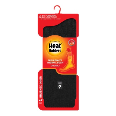 Heat Holders Original Men's Black Thermal Socks (Pack of Three Pairs)