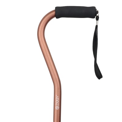 Ziggy Height-Adjustable Offset Matte Bronze Cane