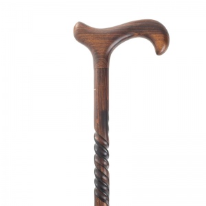 Ladies' Beech Derby Walking Stick with Spiral