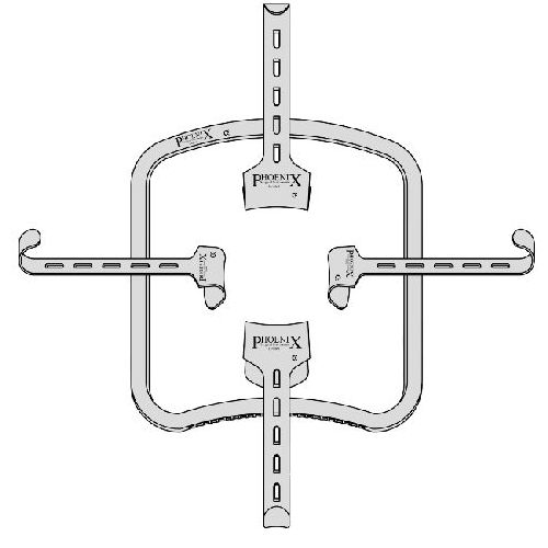 Kirschner Retractor 240mm Rectangular Frame With 4 Curved Blades