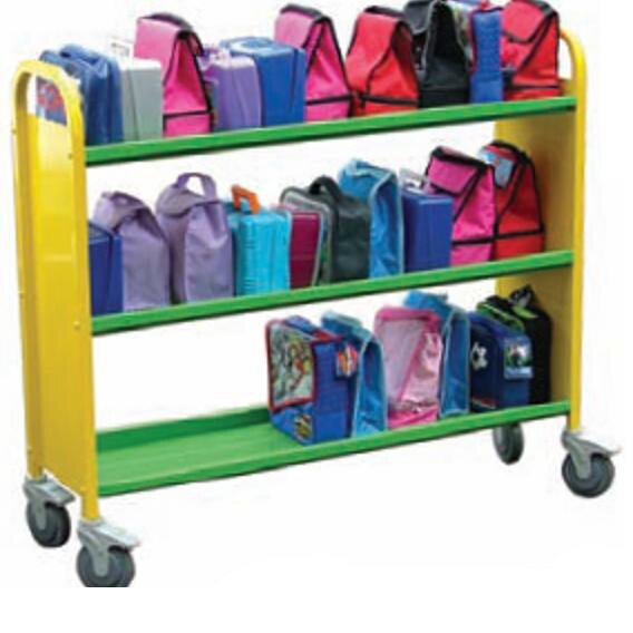 Aluminium 30 Lunch Box Storage and Transportation Trolley