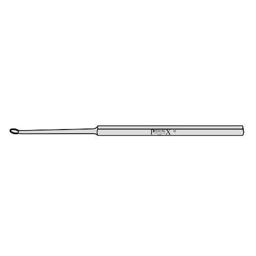 Barker Aural Curette Straight Single End 4mm Dia Head 145mm Straight