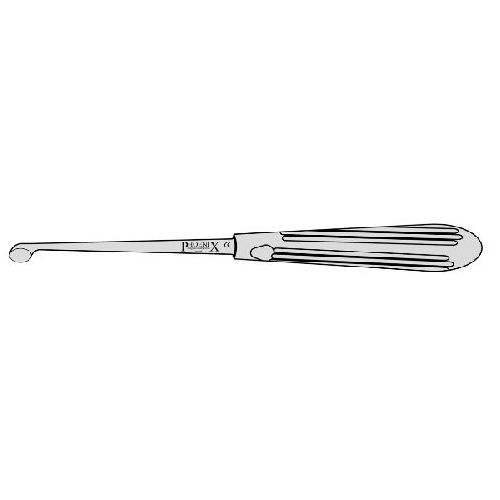 Volkmann Aural Curette Single End Size 0 Hollow Handle 180mm Straight