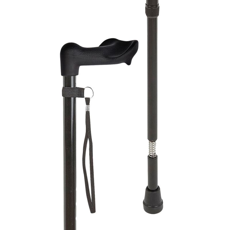 Anatomical Height-Adjustable Walking Stick with Shock Absorber