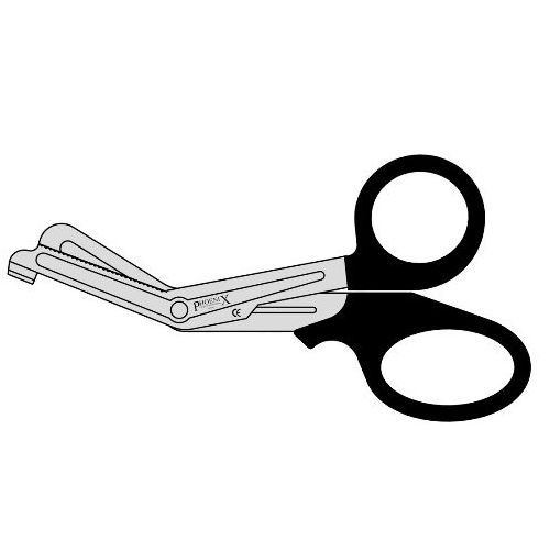 Universal Tough Cut Scissors With Plastic Handles (Tubing Scissors) 190mm  Angled PH70521