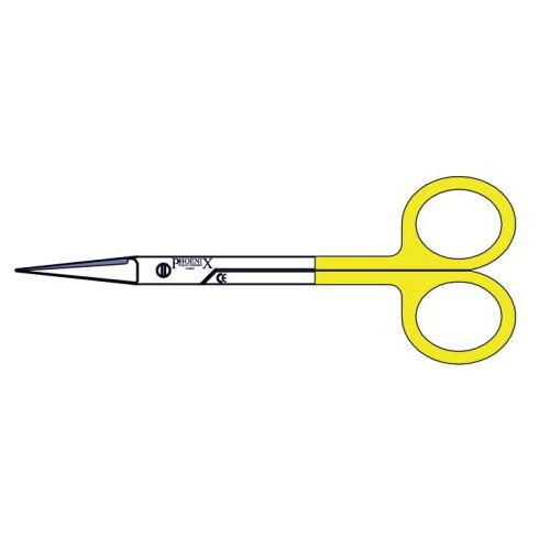 Iris Scissors With Tungsten Carbide Jaws Fine Pointed Straight 115mm Straight