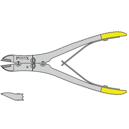 Compound Action Wire Cutter With Tungsten Carbide Jaws 7'' Maximum Wire Cutting 1.6mm Diameter 180mm Angled