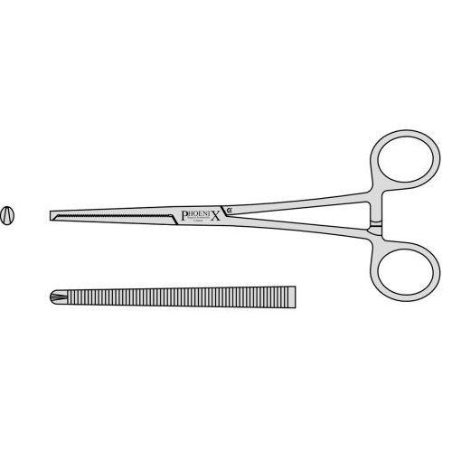 Kocher Artery Forceps With Box Joint 1 Into 2 Teeth 180mm Straight