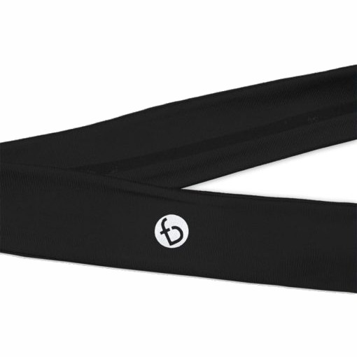 FlipBelt Sports Headband for Men and Women (Black)