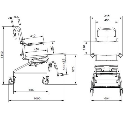 Linido Tilting Shower and Toilet Chair | Health and Care