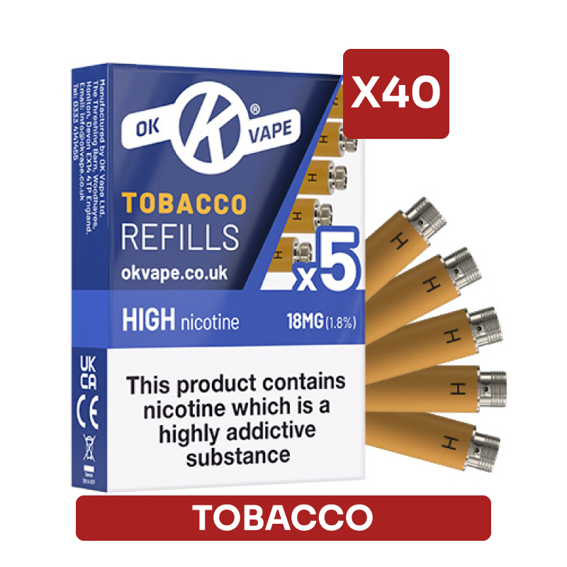 OK Vape Refill Cartridges 40 Packs Health and Care