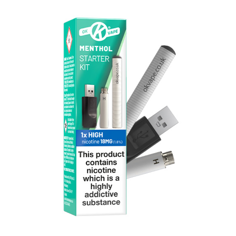 OK Vape Menthol E Cigarette Starter Kit Health and Care